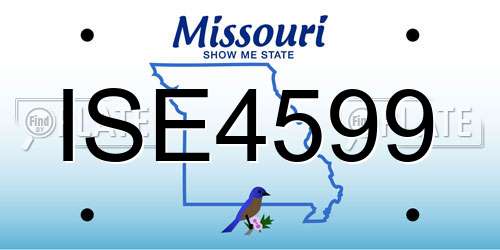 ISE4599 Missouri License Plate