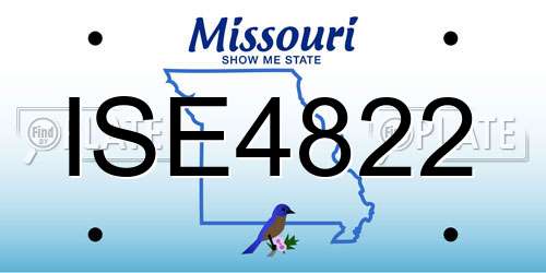 ISE4822 Missouri License Plate