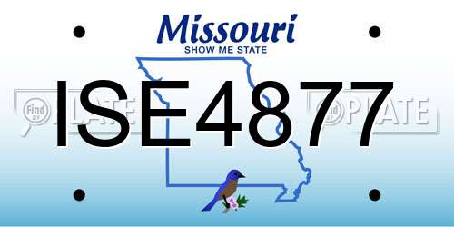 ISE4877 Missouri License Plate