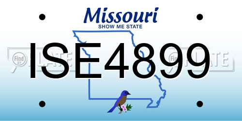 ISE4899 Missouri License Plate