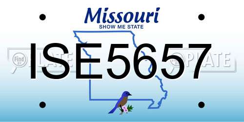 ISE5657 Missouri License Plate