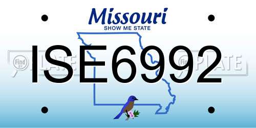 ISE6992 Missouri License Plate