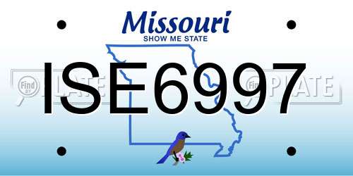 ISE6997 Missouri License Plate