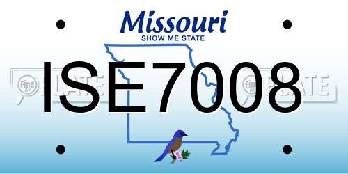 ISE7008 Missouri License Plate