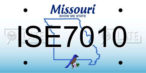 ISE7010 Missouri License Plate