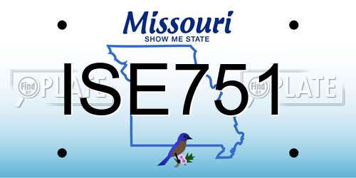 ISE751 Missouri License Plate