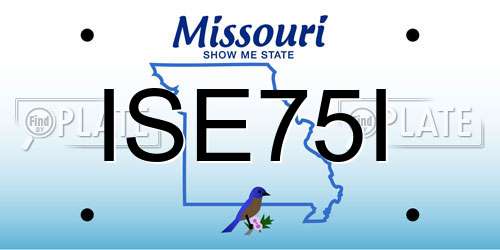 ISE75I Missouri License Plate
