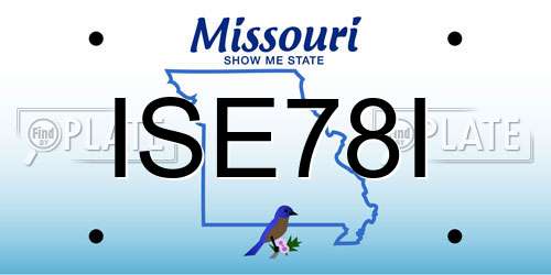 ISE78I Missouri License Plate