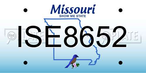 ISE8652 Missouri License Plate