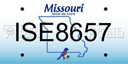 ISE8657 Missouri License Plate