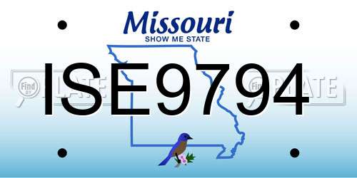 ISE9794 Missouri License Plate