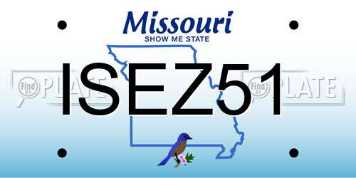 ISEZ51 Missouri License Plate