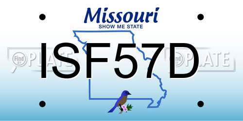 ISF57D Missouri License Plate