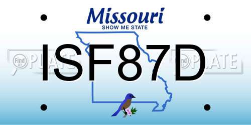 ISF87D Missouri License Plate