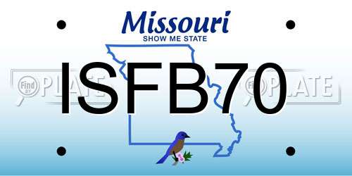 ISFB70 Missouri License Plate