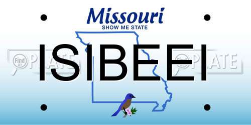 ISIBEEI Missouri License Plate