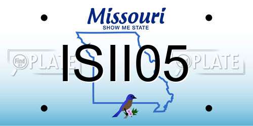 ISII05 Missouri License Plate