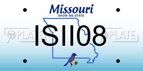ISII08 Missouri License Plate