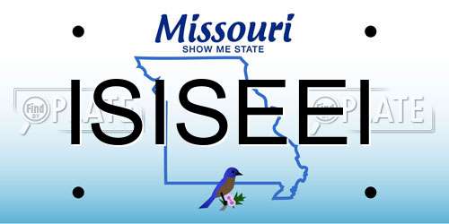 ISISEEI Missouri License Plate