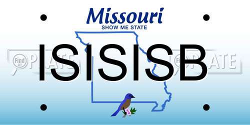 ISISISB Missouri License Plate
