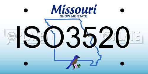 ISO3520 Missouri License Plate