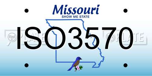 ISO3570 Missouri License Plate