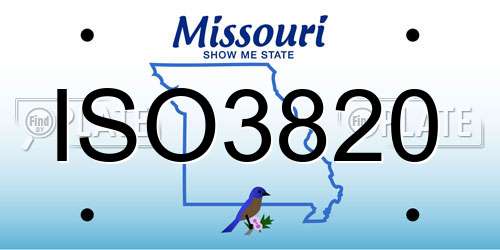 ISO3820 Missouri License Plate