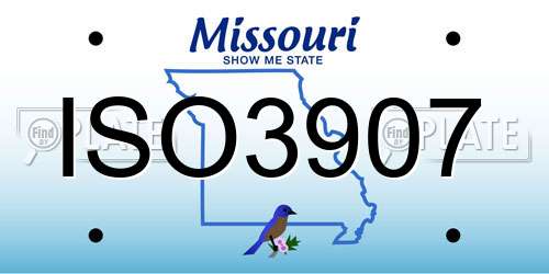 ISO3907 Missouri License Plate
