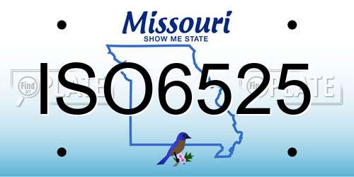 ISO6525 Missouri License Plate