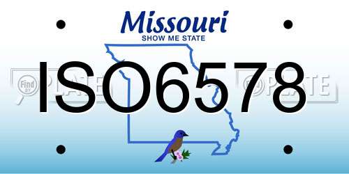 ISO6578 Missouri License Plate