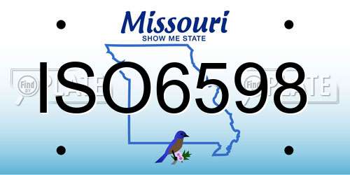 ISO6598 Missouri License Plate