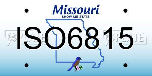 ISO6815 Missouri License Plate