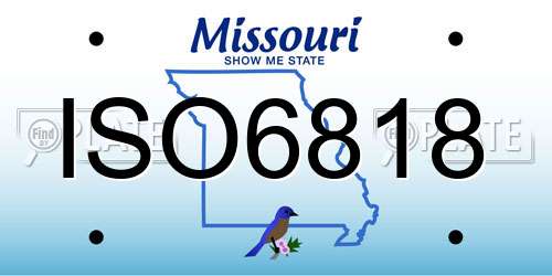 ISO6818 Missouri License Plate