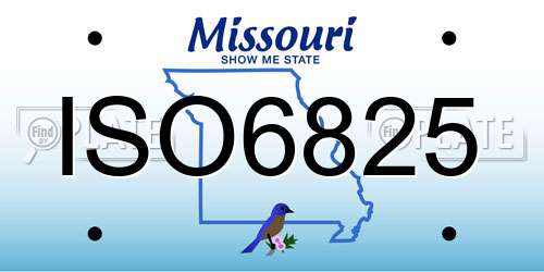 ISO6825 Missouri License Plate