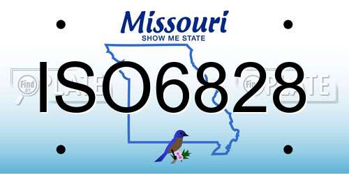 ISO6828 Missouri License Plate