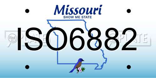 ISO6882 Missouri License Plate