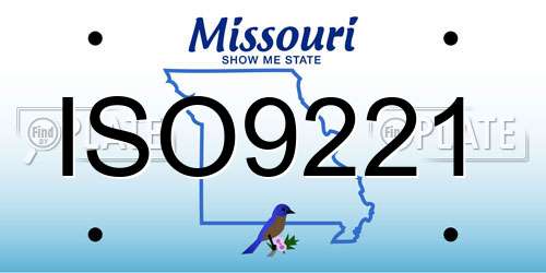 ISO9221 Missouri License Plate