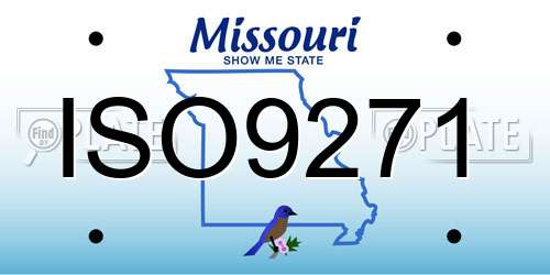 ISO9271 Missouri License Plate
