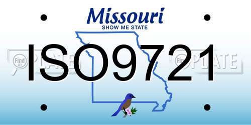 ISO9721 Missouri License Plate