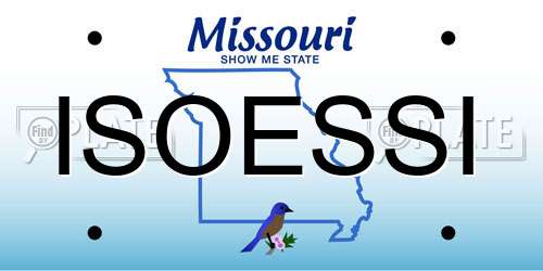ISOESSI Missouri License Plate