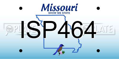 ISP464 Missouri License Plate