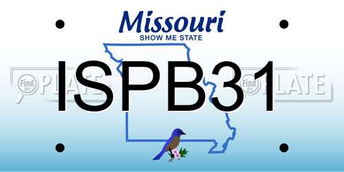 ISPB31 Missouri License Plate
