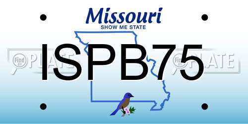 ISPB75 Missouri License Plate
