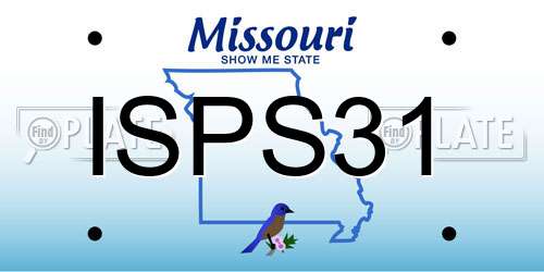ISPS31 Missouri License Plate