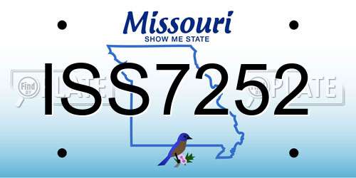 ISS7252 Missouri License Plate