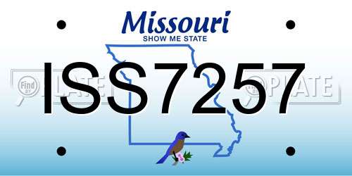 ISS7257 Missouri License Plate