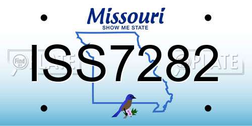 ISS7282 Missouri License Plate