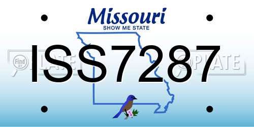 ISS7287 Missouri License Plate