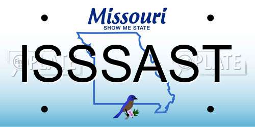 ISSSAST Missouri License Plate