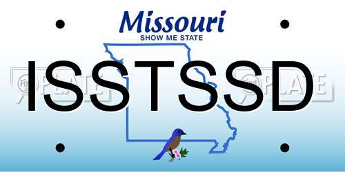 ISSTSSD Missouri License Plate